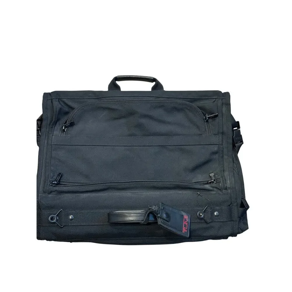 Tumi Black Ballistic Nylon Bi-Fold Carry On Garment Bag